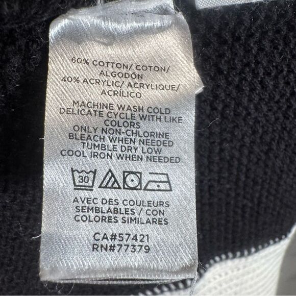 Ann Taylor black and white mock neck color block sweater size XS/S - Picture 8 of 8